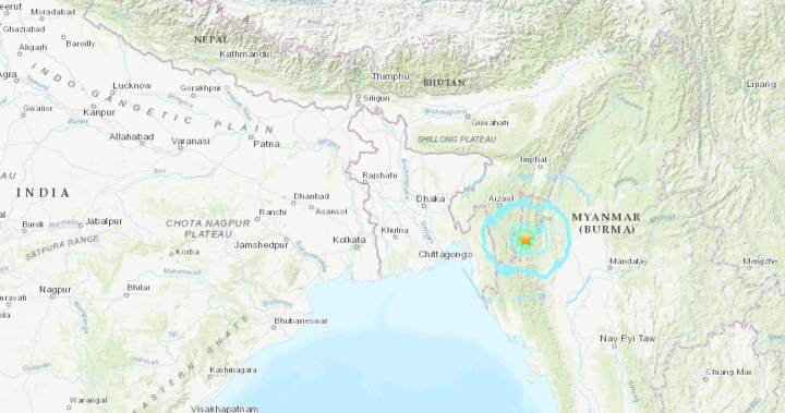 Terremoto de magnitud 6,1 sacude la región fronteriza entre India y Myanmar y sacude Bangladesh: National